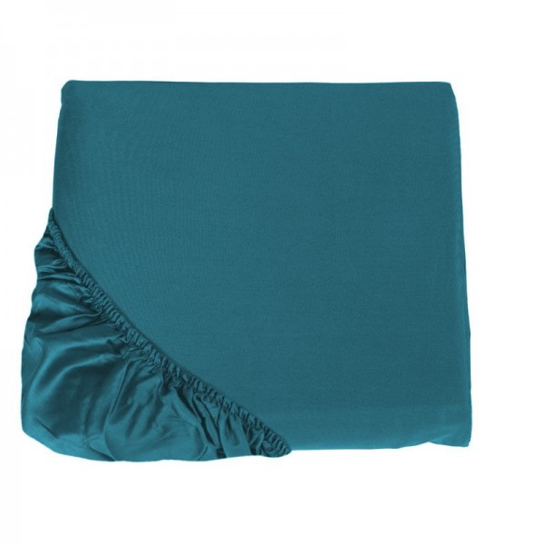 Drap inférieur avec coins de lit double Fazzini couleur Trecento Petrolio