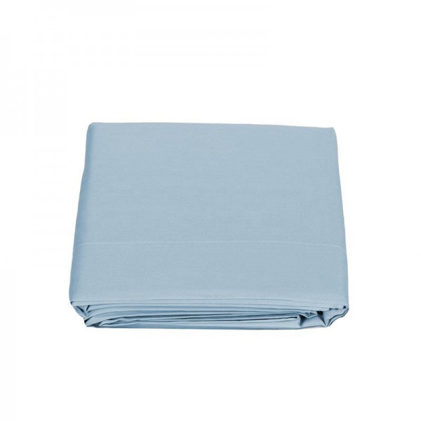 Drap Sopra lit double Fazzini Trecento couleur Bleu Brouillard