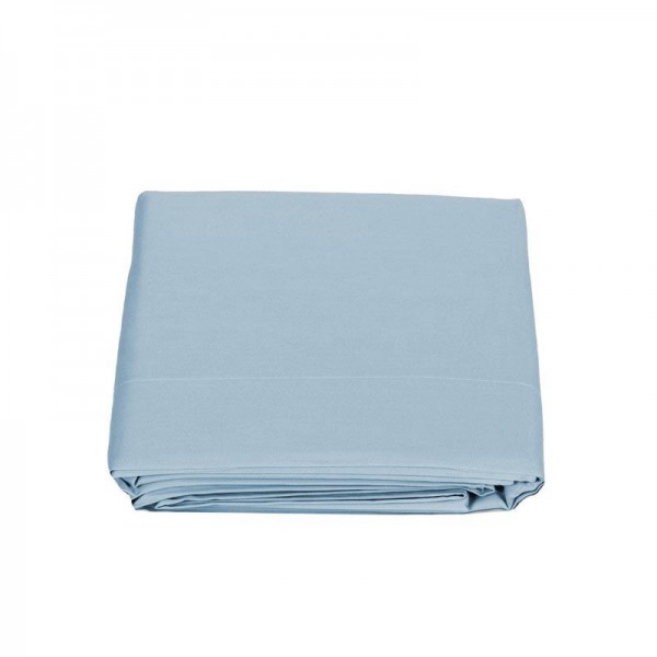 Top sheet double bed Fazzini Trecento in Blue Fog color