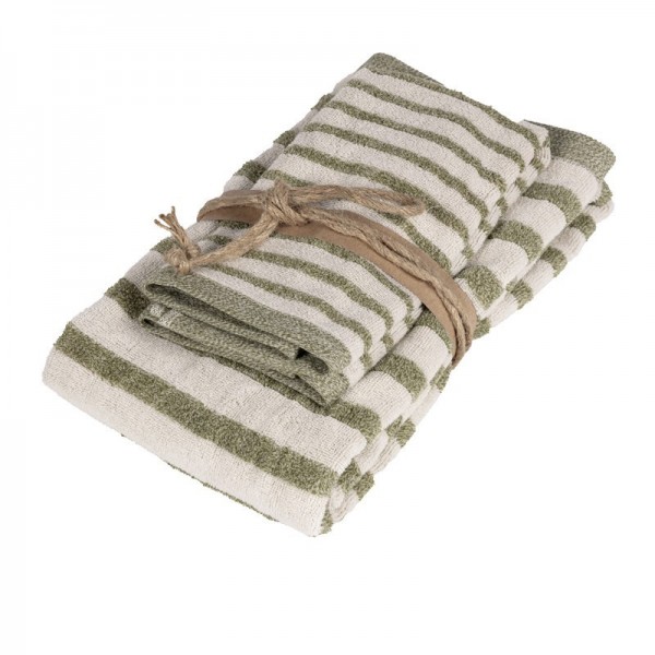 Set asciugamani 1+1 Fazzini Triade Colore Verde