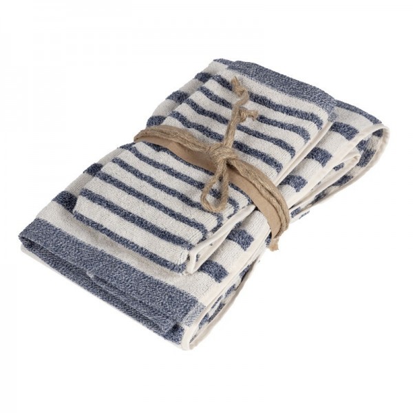 Towel set 1 + 1 Fazzini Triade Color Blue