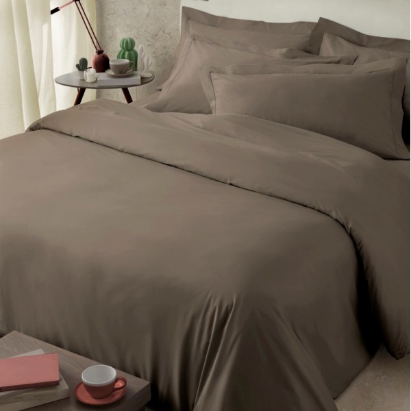Duvet cover double Camillatex NK COLOR color walnut