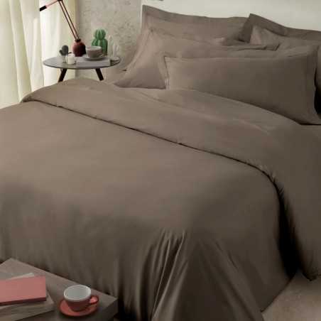 Drap de lit double Camillatex couleur noyer NK Color