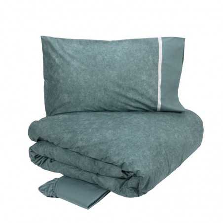 Housse de couette complète lit double Fazzini Galuchat couleur Pétrole