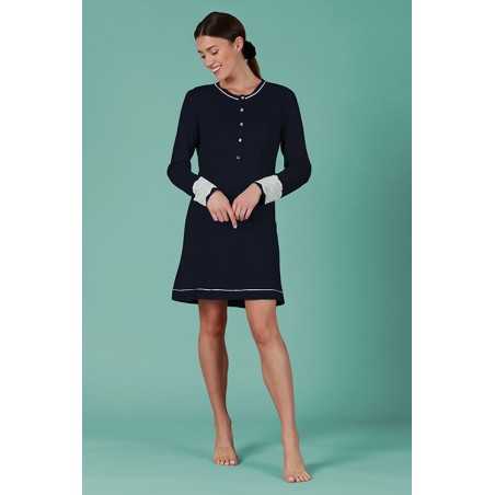 Camicia Notte Donna Maryplaid colore Navy 6M90016