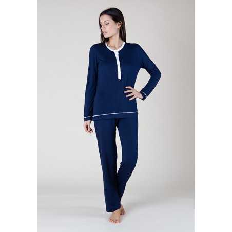 Damen Nachthemd Maryplaid Größe M - Navy 6M94380