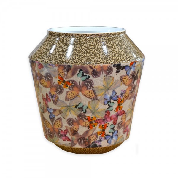 Vase Borbonese Butterfly in porcelain