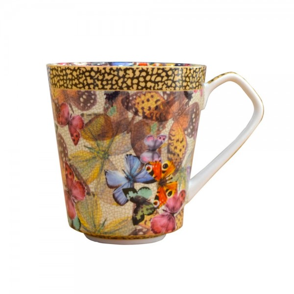 Mug Borbonese Butterfly in porcelain