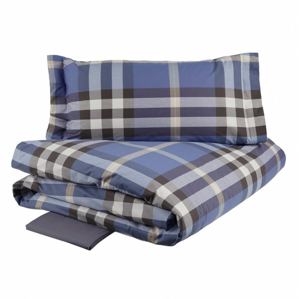Completo Copripiumino letto Singolo Randi Nevada colore Blu