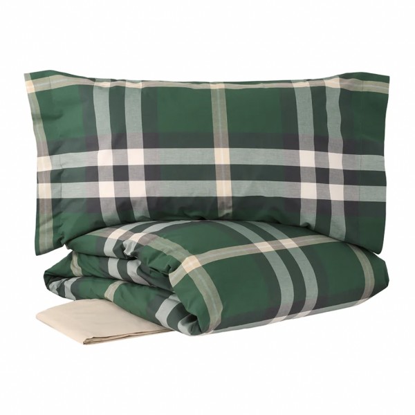 Completo Copripiumino letto Singolo Randi Nevada colore Verde