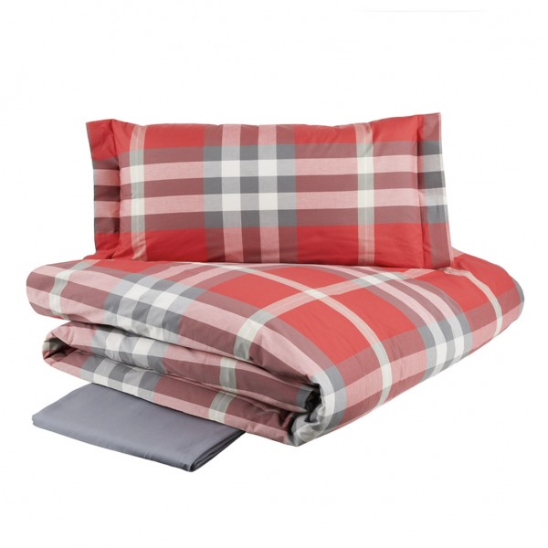 Complete Duvet Cover Randi Nevada Queen size bed color Red