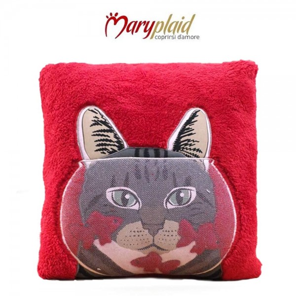 Coussin d’ameublement 40x40 Maryplaid couleur Rouge 6M90102