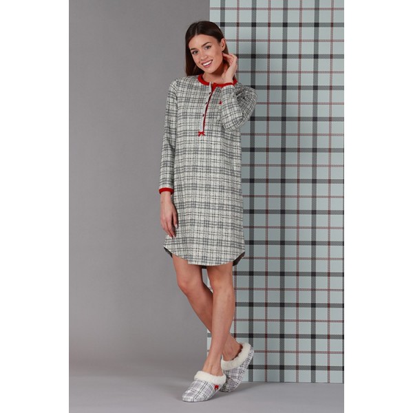 Camicia Notte Donna Maryplaid Taglia L - colore Grigio 6M94881