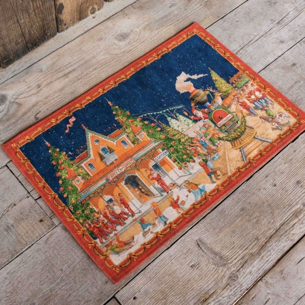 Tappeto Tiptap Christmas Express Rosso Cm. 52X80