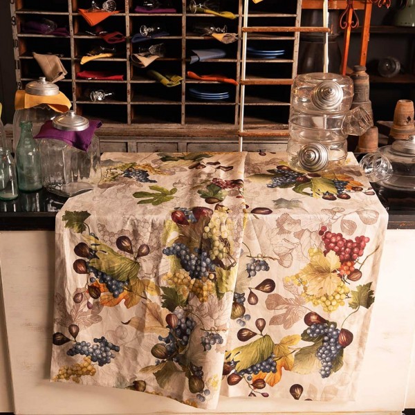 Round tablecloth Doucers Cm.170 color natural