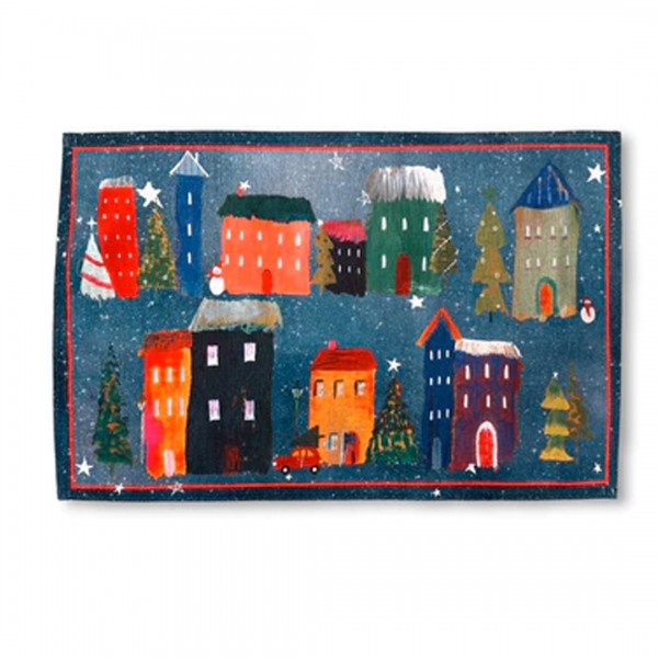 Teppich Happy Cottage cm 52x80 colore Blu
