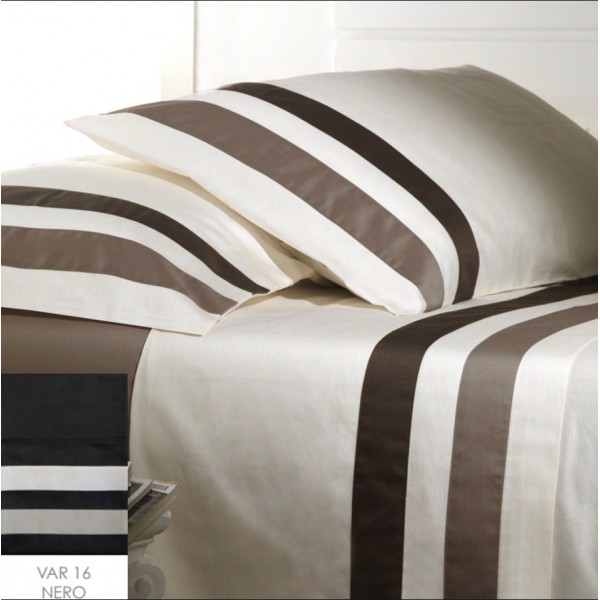 Set double bed Cavalieri triple flounce color black (16)