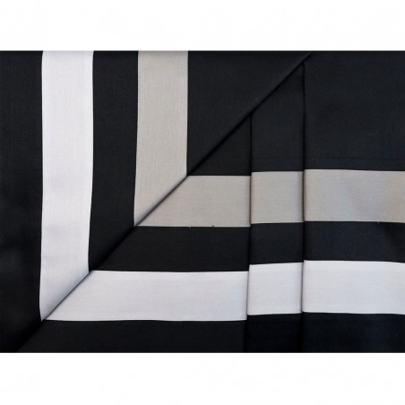 Completo lenzuola letto matrimoniale Cavalieri tripla balza colore nero (16)