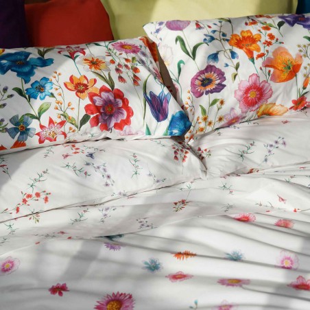 Set Bettbezug Doppelbett Bloom Large Natural White