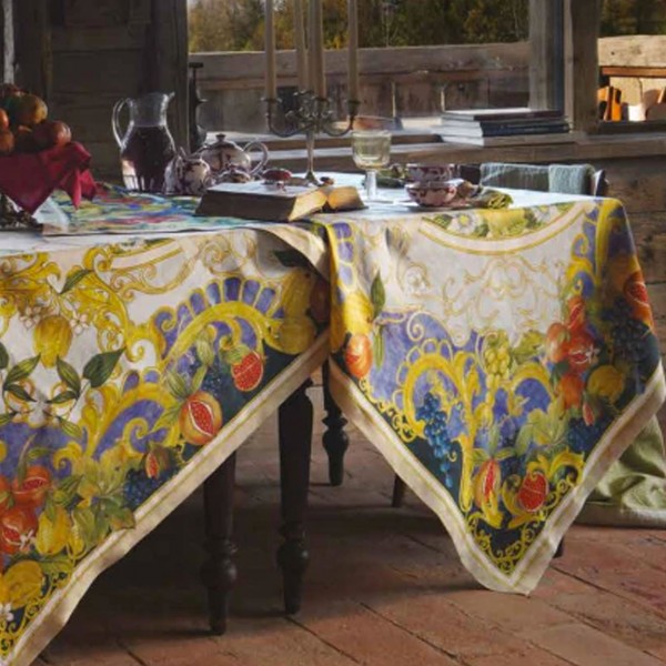Leinentischdecke 170X270 Tessitura Toscana Borea colore Crema