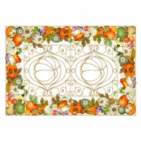 Nappe carrée en lin 170x170 de la collection Tessitura Toscana Cenerentola, couleur Orange