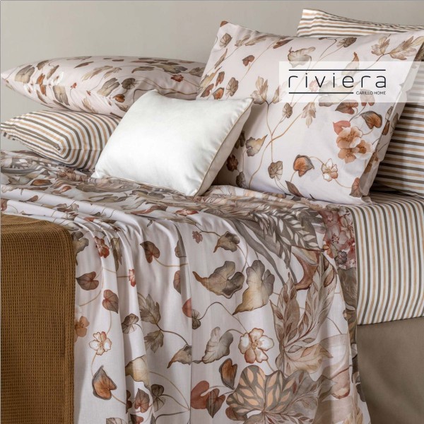 Draps complets Couvre-lit 4 taies d’oreiller Carillo Riviera Celia