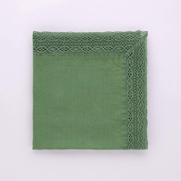 Copritavola Carillo Revival Lino Macrame 6 Posti colore Verde