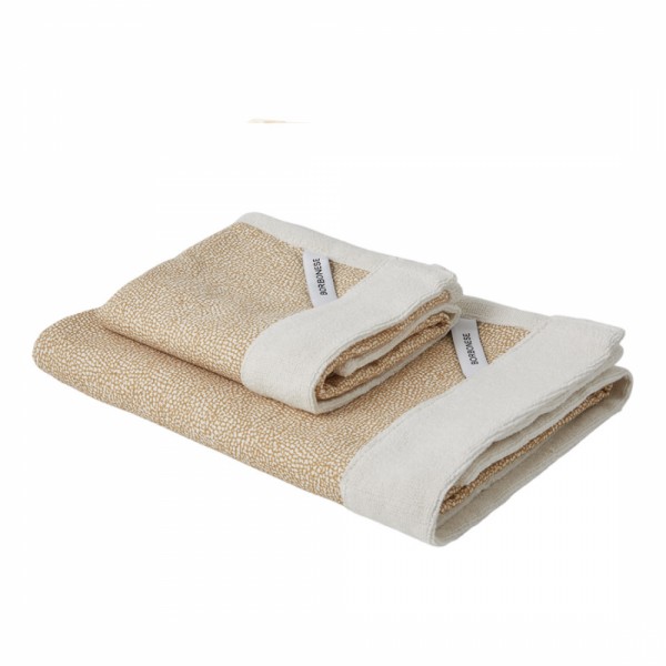Asciugamani bagno Coppia 1+1 Borbonese Smart OP colore Cammello