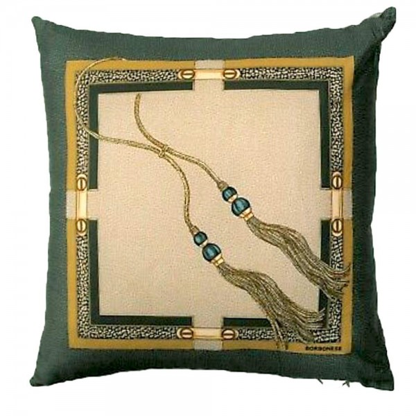 Cuscino arredo Borbonese Ascot  45X45 cm colore Verde Scuro