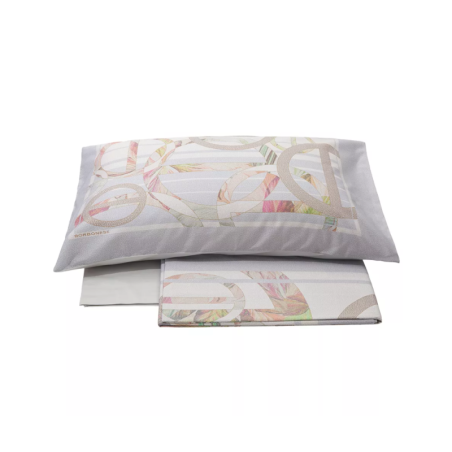 Lenzuola letto matrimoniale Borbonese Liberty colore Perla