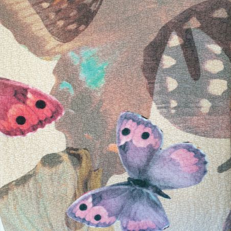 Copriletto in cotone letto Matrimoniale Borbonese Butterfly colore Marrone