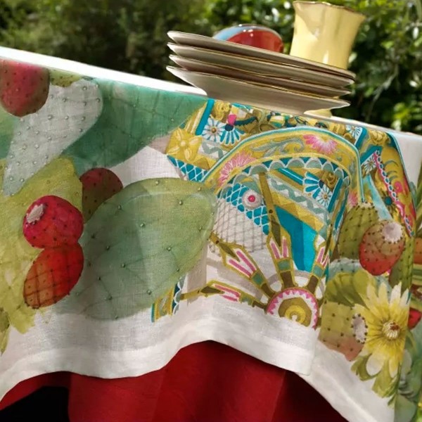 Tischdecke aus Leinen Tessitura Toscana Mediterraneo