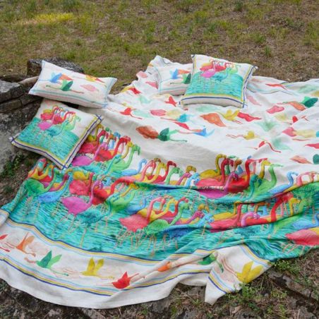Telo Arredo Copritutto Tessitura Toscana Flamingo 180X280