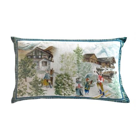 Coussin de meubles en lin Tessitura Toscana Funes