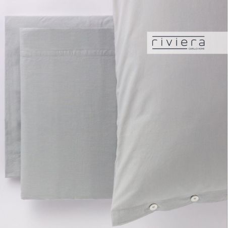 Completo lenzuola letto piazza e mezza Francese Carillo Riviera Freedom Grigio Perla