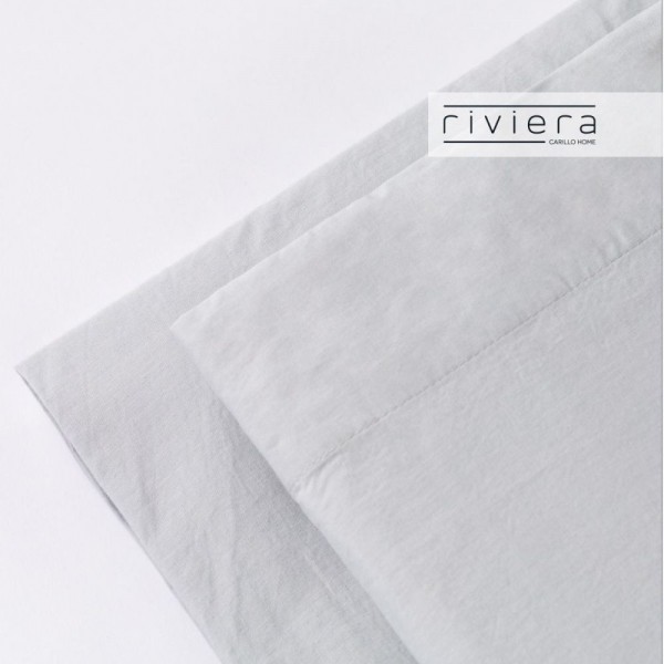 Completo lenzuola letto piazza e mezza Francese Carillo Riviera Freedom Grigio Perla