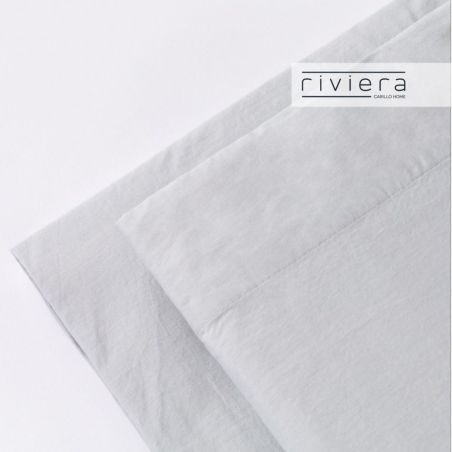 Completo lenzuola letto piazza e mezza Francese Carillo Riviera Freedom Grigio Perla