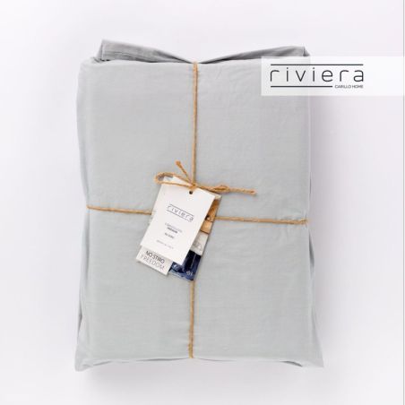 Completo lenzuola letto piazza e mezza Francese Carillo Riviera Freedom Grigio Perla