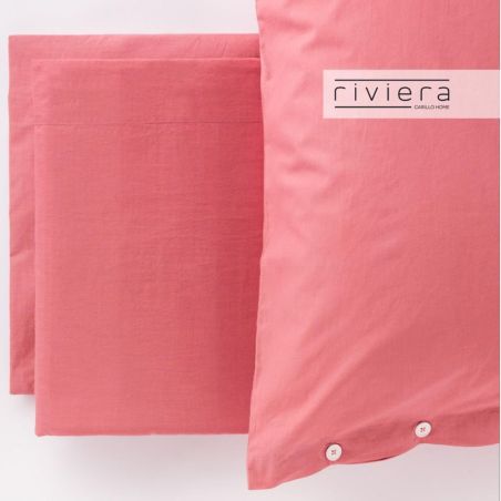Completo lenzuola letto piazza e mezza Carillo Riviera Freedom Rosa Loto