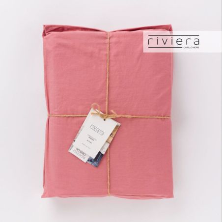 Completo lenzuola letto piazza e mezza Carillo Riviera Freedom Rosa Loto