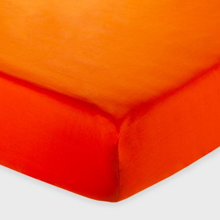Completo lenzuola letto piazza e mezza francese Andrea Home I Colorissimi in tinta unita Arancio