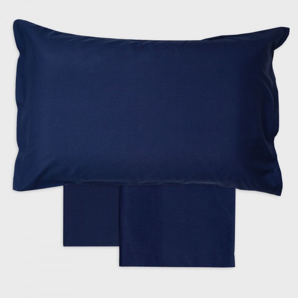 Completo lenzuola letto piazza e mezzo Andrea Home I Colorissimi in tinta unita Blue Vintage