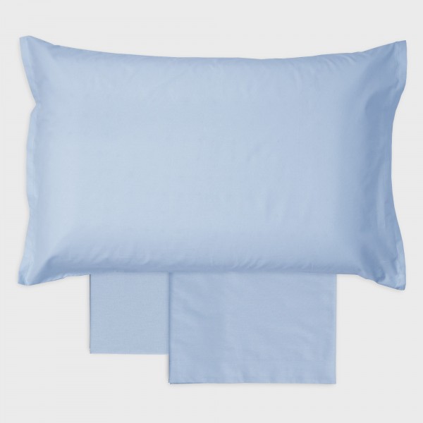 Completo lenzuola letto piazza e mezzo Andrea Home I Colorissimi in tinta unita Blu cielo