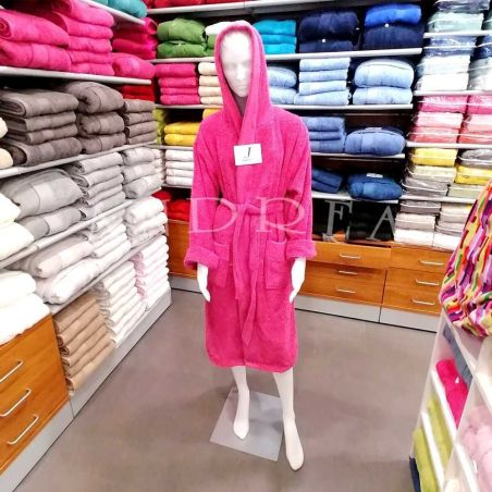 Bademantel mit Kapuze Andrea Home JSuperSoft Elfenbein
