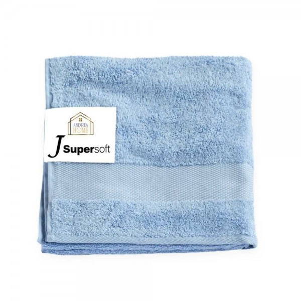 Coppia asciugamani viso + ospite Andrea Home JSuperSoft Azzurro