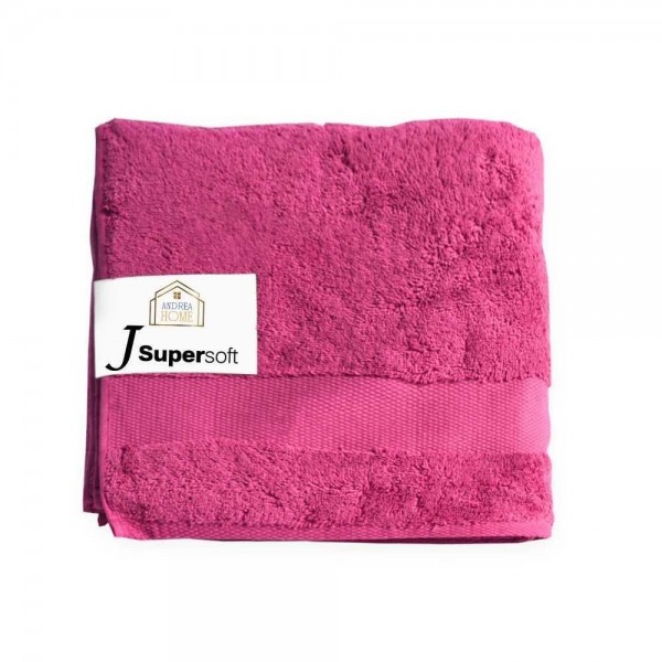 Coppia asciugamani viso + ospite Andrea Home JSuperSoft Fucsia