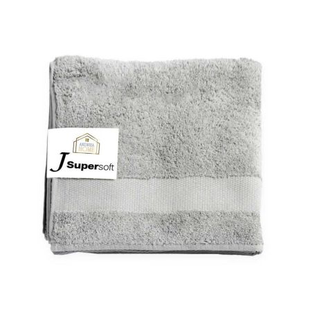 Coppia asciugamani viso + ospite Andrea Home JSuperSoft Grigio Chiaro