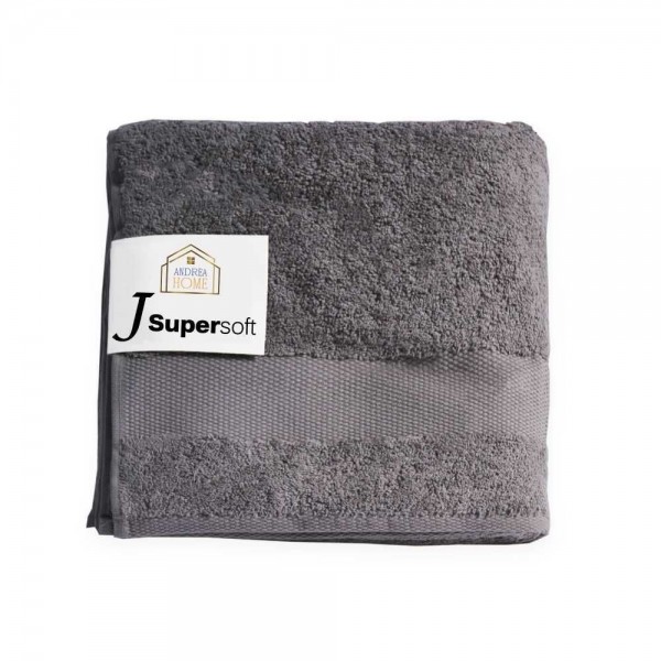 Coppia asciugamani viso + ospite Andrea Home JSuperSoft Grigio Scuro