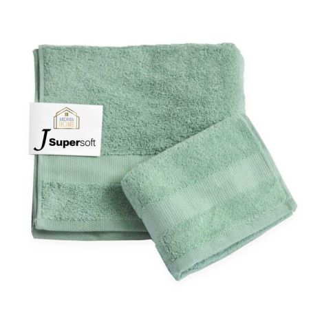 Paire de serviettes visage + invité Andrea Home JSuperSoft