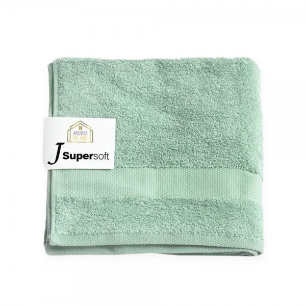 Coppia asciugamani viso + ospite Andrea Home JSuperSoft Menta